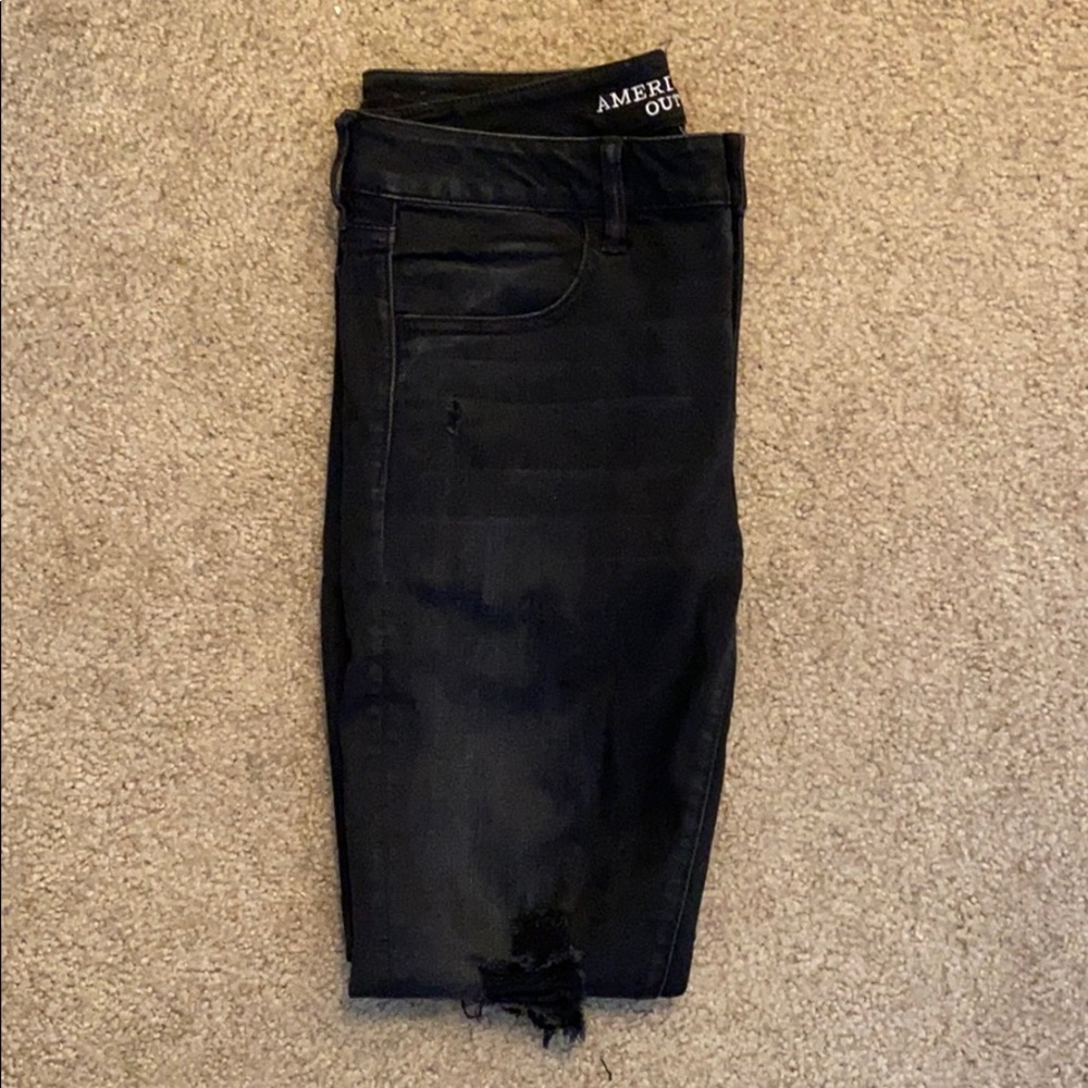 Black ripped jeans